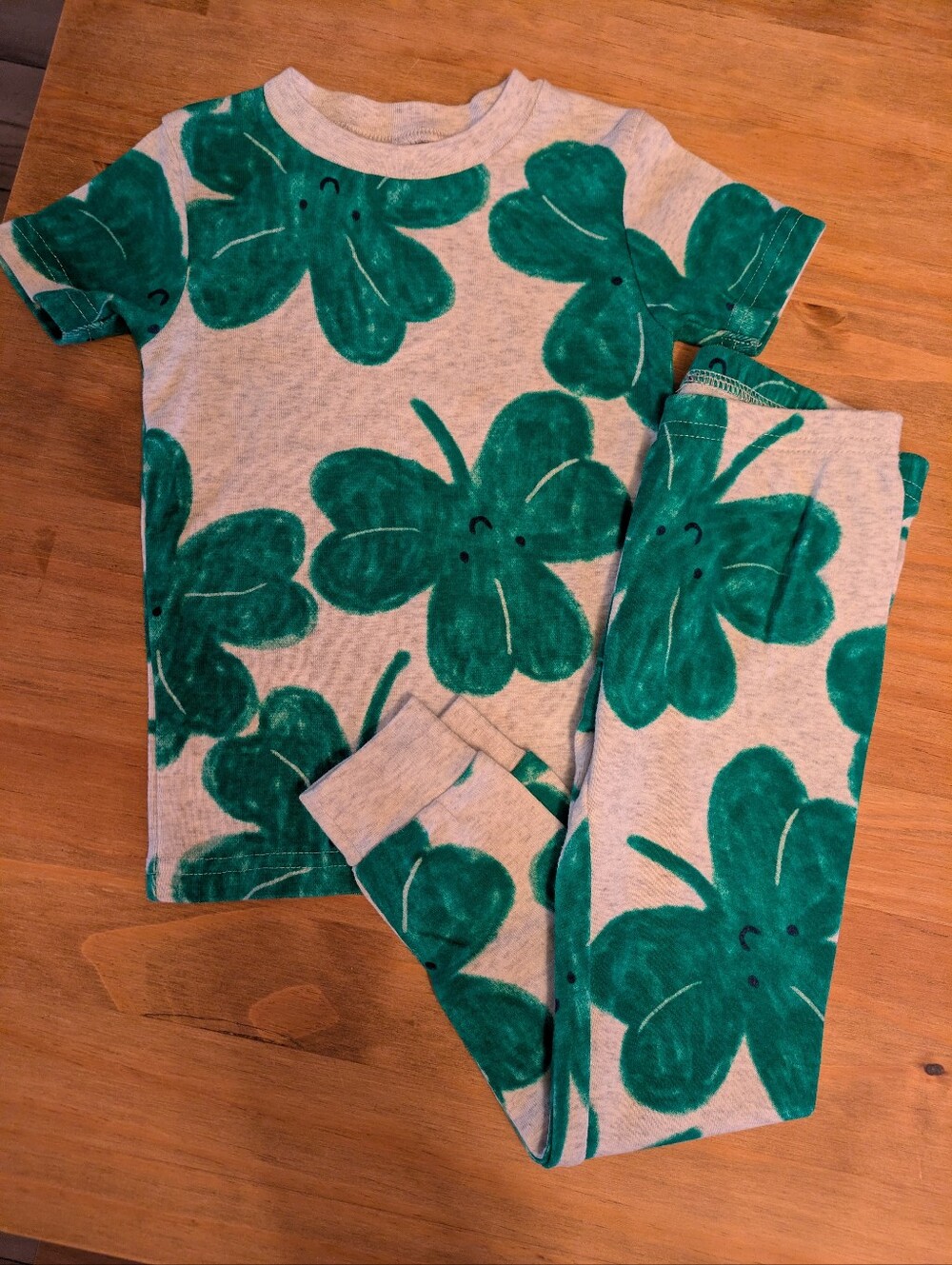 Carters Shamrock Pajamas